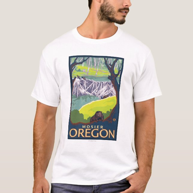 Biber-Familie - Mosier, Oregon T-Shirt (Vorderseite)