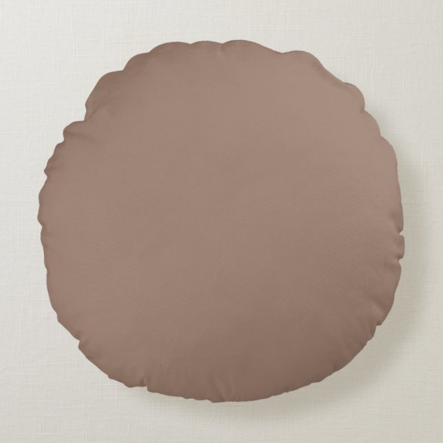 Biber (feste Farbe) Rundes Kissen (Vorderseite)