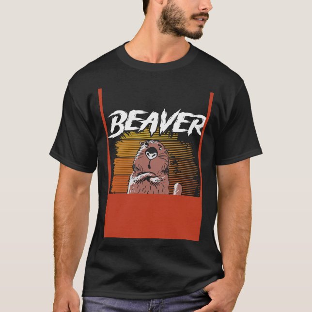 Biber Fieber Rückdruckbeaver T-Shirt (Vorderseite)