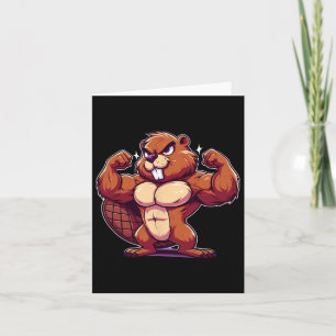 Biber-Flechten Muskeln Fan Lover Bodybuilding Gym Karte