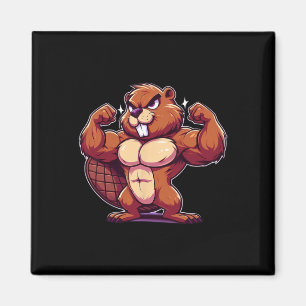 Biber-Flechten Muskeln Fan Lover Bodybuilding Gym Magnet