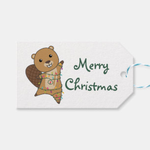 Biber Frohe Weihnachtswintertiere Biber Geschenkanhänger