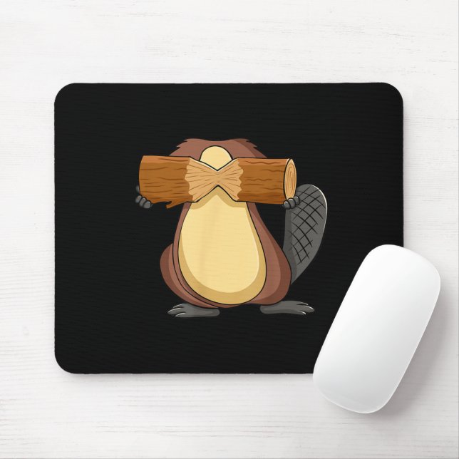 Biber für Halloween Animal Cosplay Mousepad (Mit Mouse)