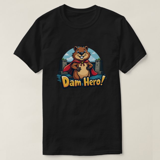 Biber Hero - Dam Hero! T-Shirt (Design vorne)