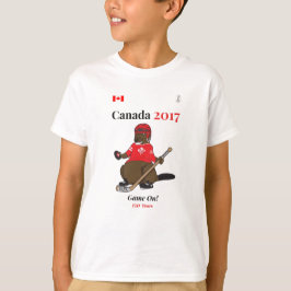 Biber-Hockeyspiel Kanadas 150 im Jahre 2017 an T-Shirt