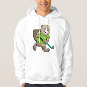 Biber im Hockey mit Hockey Hoodie
