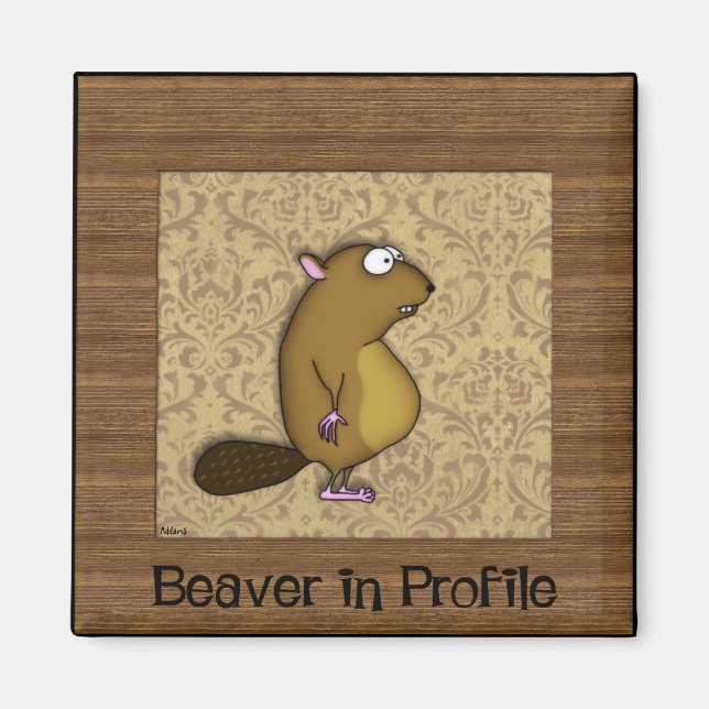 Biber im Profil Magnet (Vorne)