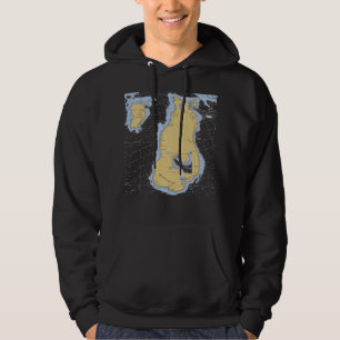 Biber-Insel, MI-Seediagramm-T - Shirt