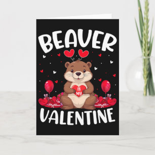 Biber ist mein Valentin Liebes Herzen Biber Valent Karte