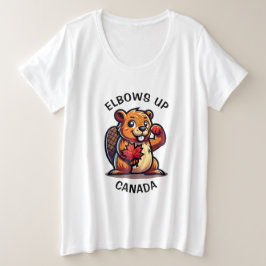 Biber mit Ahornleder und Elbos Up Canada Big Große Größe T-Shirt