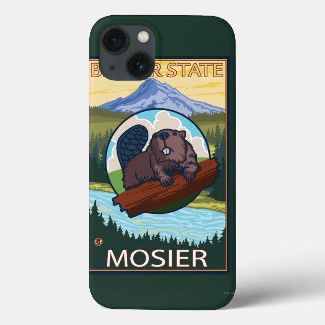 Biber & Mt. Hood - Mosier, Oregon Case-Mate iPhone Hülle (Rückseite)