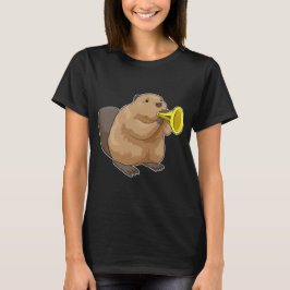 Biber Musician Trumpet Music T-Shirt