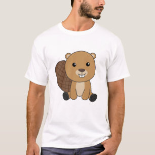 Biber Niedliche Nagetiere für Kinder Funny Beaaver T-Shirt