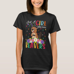 Biber nur ein Mädchen, das Biber Lieben T-Shirt