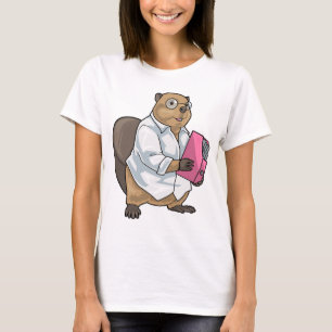 Biber-Sekretär-Ordner Büro T-Shirt