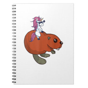 Biber Shirt Funny Unicorn Beaver Lover Geschenk T- Notizblock
