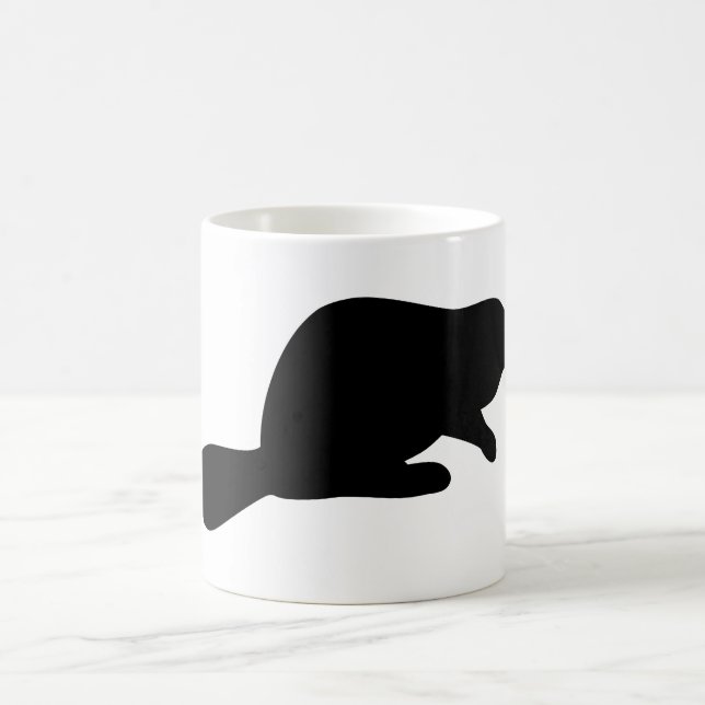 Biber-Silhouette Kaffeetasse (Mittel)