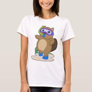 Biber Taucher Schnorcheltauchen T-Shirt