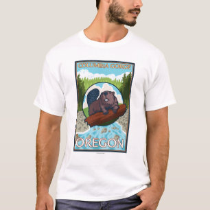 Biber u. Fluss- Kolumbien-Schlucht, Oregon T-Shirt