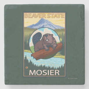 Biber u. Mt.-Haube - Mosier, Oregon Steinuntersetzer