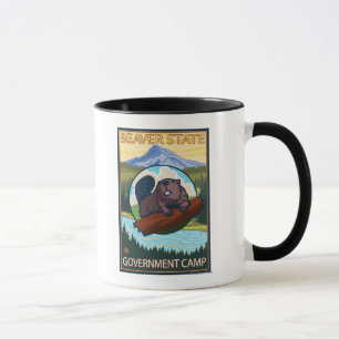 Biber u. Mt.-Haube - Regierungs-Lager, Oregon Tasse