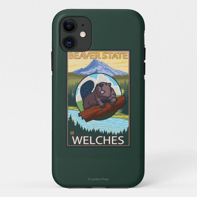Biber u. Mt.-Haube - Welches, Oregon Case-Mate iPhone Hülle (Rückseite)