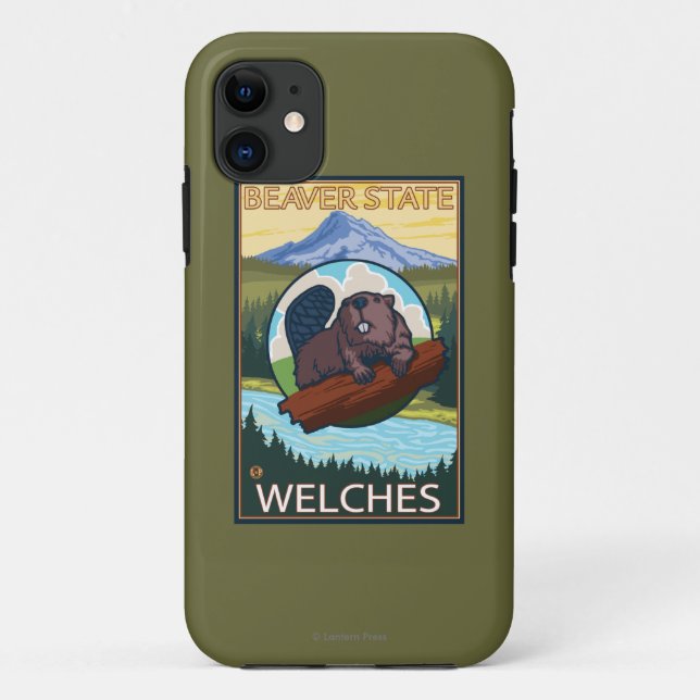 Biber u. Mt.-Haube - Welches, Oregon Case-Mate iPhone Hülle (Rückseite)