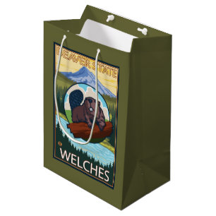 Biber u. Mt.-Haube - Welches, Oregon Mittlere Geschenktüte