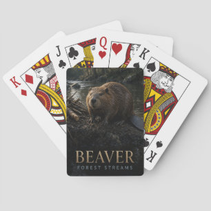 Biber Wald Bäche Wildtier TIER Spielkarten