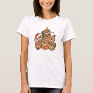 Biber Weihnachtsbaum Funny Animal Christmas T-Shirt