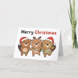 Biber Weihnachtstiere Biber frohe Weihnachten H