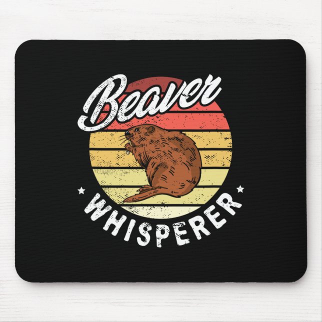 Biber Whisperer Biber Jäger Mousepad (Vorne)