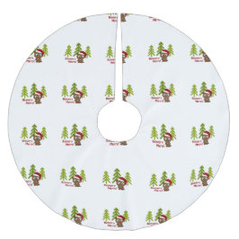 Biber-y Merry! Weihnachtsbär Polyester Weihnachtsbaumdecke