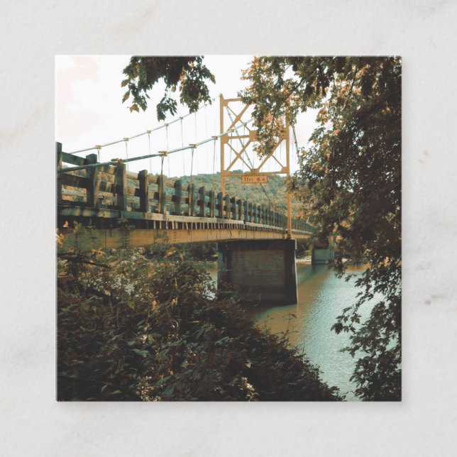 Biberbrücke in Eureka-Quellen Quadratische Visitenkarte (Vorderseite)