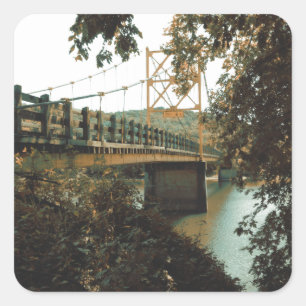 Biberbrücke in Eureka-Quellen Quadratischer Aufkleber