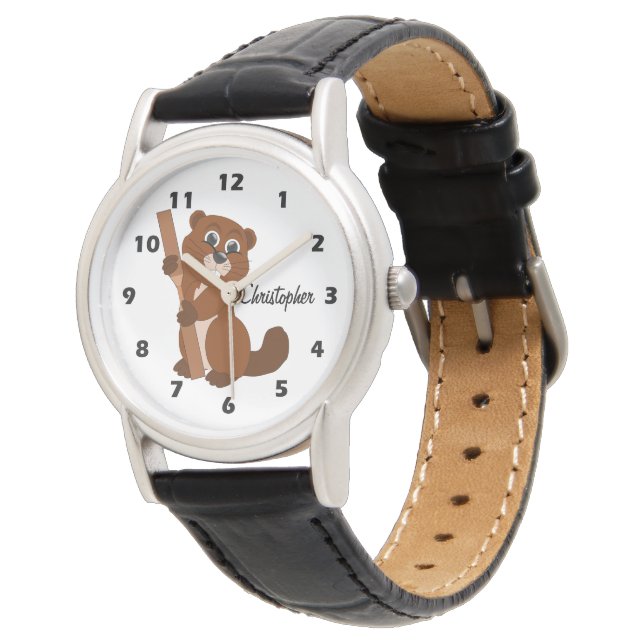 Biberdesign Personalisiert Watch Armbanduhr (Schrägansicht)