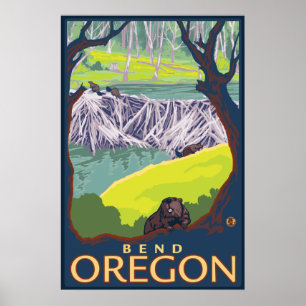 Biberfamilie - Bend, Oregon Poster
