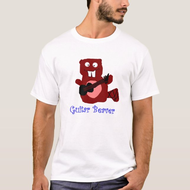 Bibergitarre T-Shirt (Vorderseite)