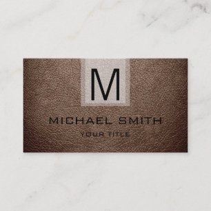 Biberleder Textil Monogram Visitenkarte