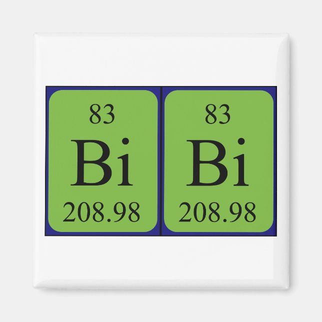 Bibi-periodischer Name-Magnet Magnet (Vorne)