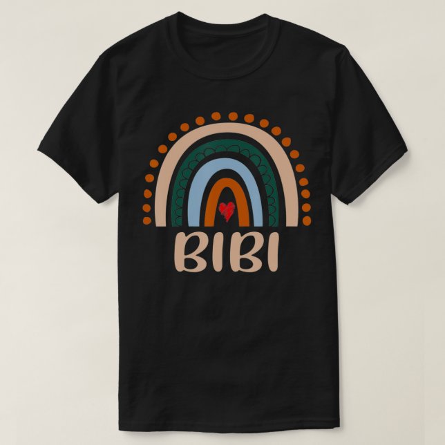 Bibi Rainbow Grandma Cute Mothers Day Funny Bibi  T-Shirt (Design vorne)