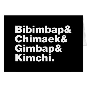 Bibimbap & Chimaek & Gimbap & Kimchi. Koreanische 
