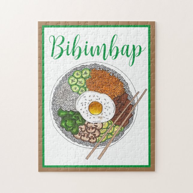Bibimbap Korean Food Cooking Cuisine Rice Egg Dish (Vertikal)