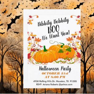 Bibity Bobbity Boo Halloween Invitation
