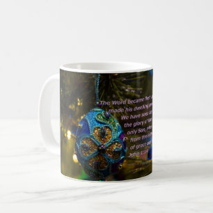 Bible Bleue Victorienne Verse Café Mug