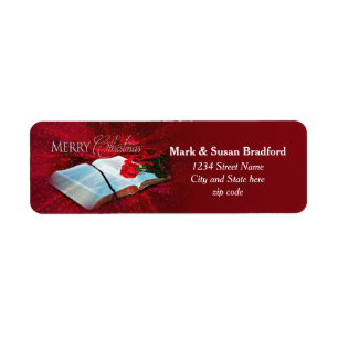 Bible de Noël Étiquettes de retour chrétiens (Roug