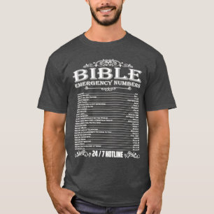 Bible Emergency Hotline Numbers Cool Christian T-Shirt
