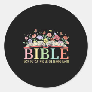 Bible Grundlegende Anweisungen bevor man die Erde Runder Aufkleber
