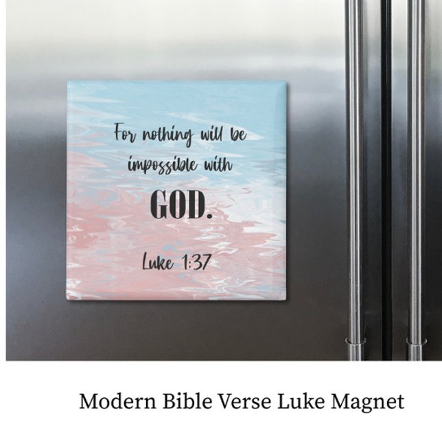 Bible moderne Verse Luke Magnet Carré (Créateur téléchargé)