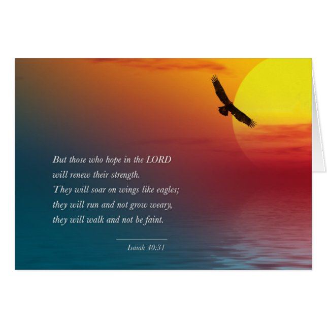 Bible montante de vers de courage d'Eagle de 40:31 (Devant Horizontal)